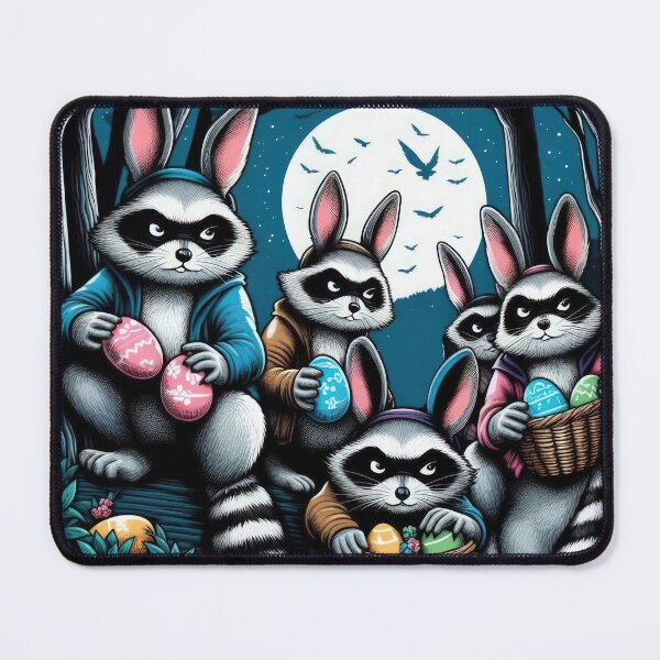 Item preview, Bandit raccoons steal Easter eggs from someone else's nest Easter Funny animals designed and sold by Expressions-Sel.