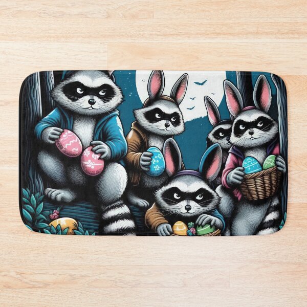 Item preview, Bandit raccoons steal Easter eggs from someone else's nest Easter Funny animals designed and sold by Expressions-Sel.