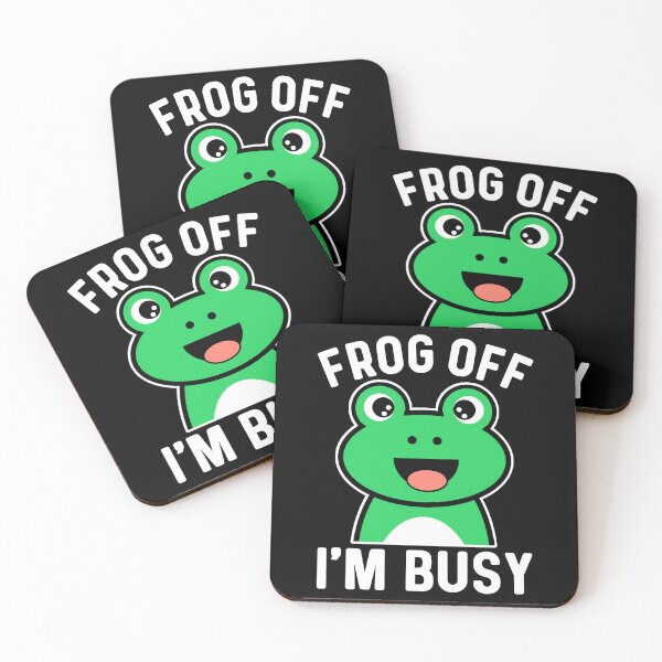 Item preview, Frog Off I'm Busy, Funny Sassy Cheeky Frog Pun Humor  designed and sold by Sunserize Designs.