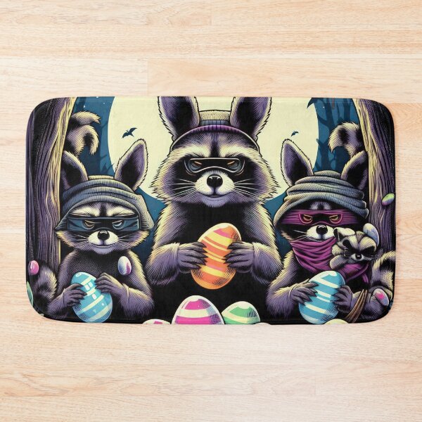 Item preview, Raccoon bandits steal Easter eggs Easter Funny animals designed and sold by Expressions-Sel.
