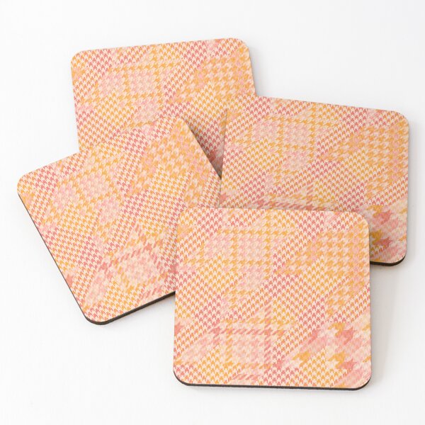 Artikelvorschau, Schönes und elegantes nahtloses Hahnentrittmuster in den Farben Pink, Orange und Beige. entworfen und verkauft von RSDigitalPrintDesign.
