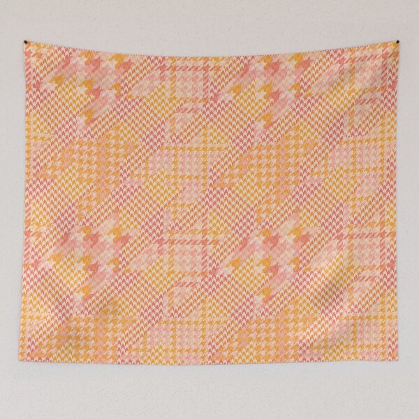 Artikelvorschau, Schönes und elegantes nahtloses Hahnentrittmuster in den Farben Pink, Orange und Beige. entworfen und verkauft von RSDigitalPrintDesign.