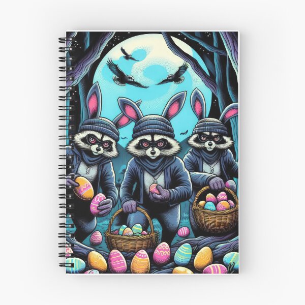 Item preview, Easter Funny animals Raccoon bandits steal Easter eggs  designed and sold by Expressions-Sel.