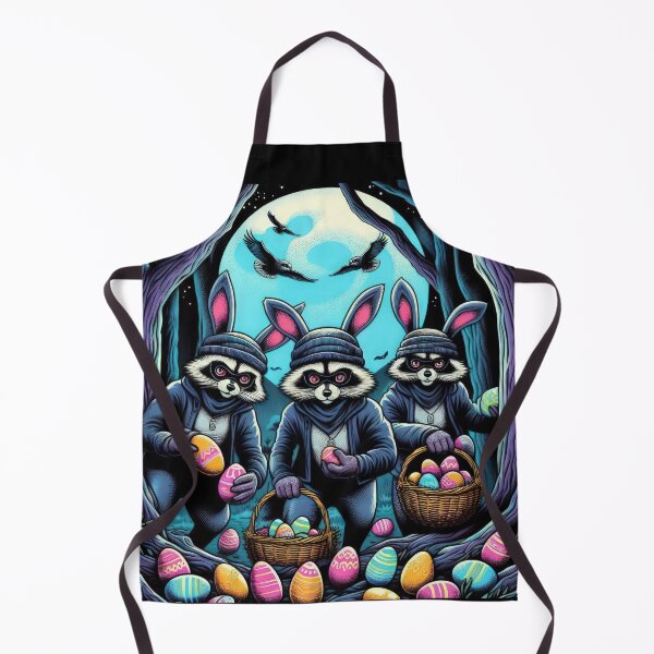 Item preview, Easter Funny animals Raccoon bandits steal Easter eggs  designed and sold by Expressions-Sel.