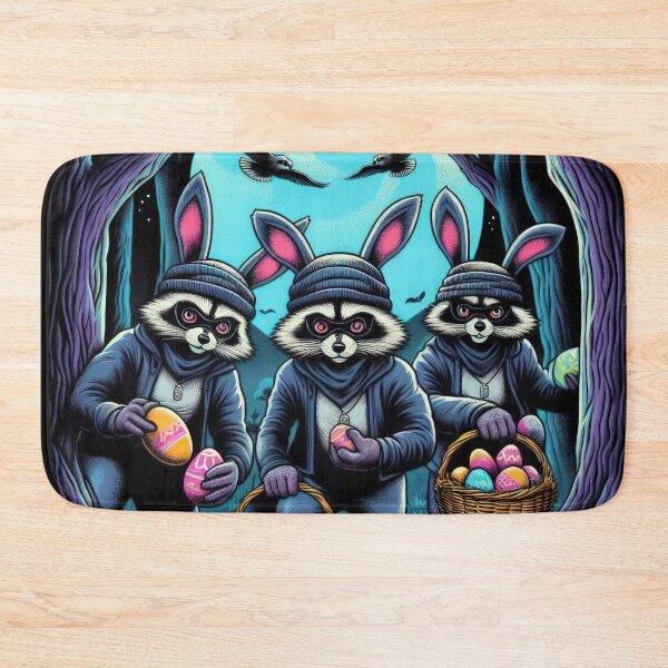 Item preview, Easter Funny animals Raccoon bandits steal Easter eggs  designed and sold by Expressions-Sel.