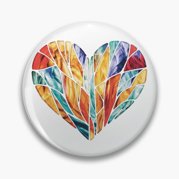 Item preview, Spring Stained Glass Heart designed and sold by HowMonkeyShop.