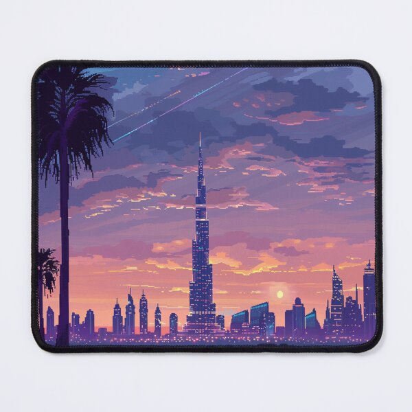 Item preview, Burj Khalifa Dubai at Night Pixel Art designed and sold by SaintCurio.