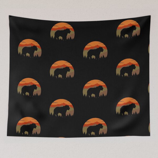 Item preview, Vintage Sky Mountains Country Wilderness St Bernard Gift  designed and sold by Guarddogdrive.