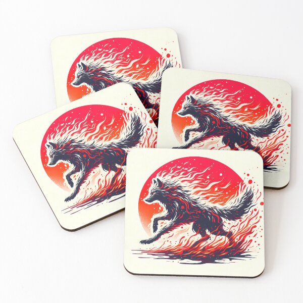 Item preview, Lava Fire Wolf, Ai Generated Art  designed and sold by ACC .