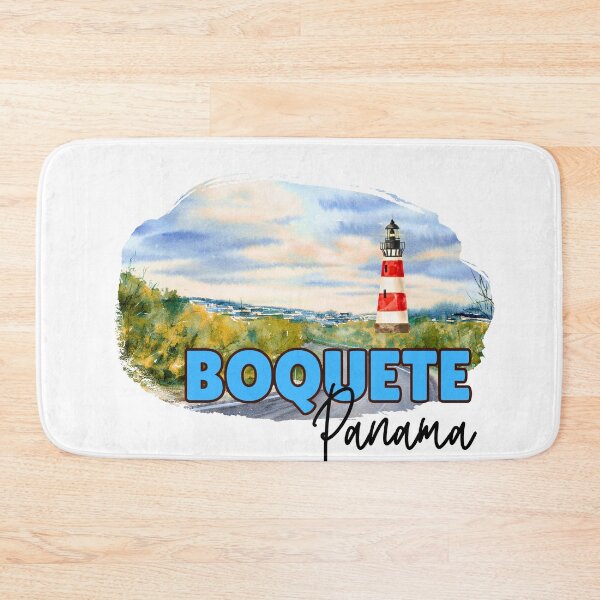 Item preview, Boquete Panama  Watercolor Volcan Red White Lighthouse Sticker  designed and sold by julyperson.