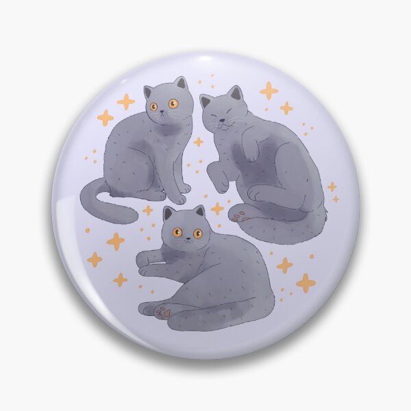 Item preview, Gato azul británico - Linda ilustración de gatos británicos de pelo corto designed and sold by YaraCuteArt.