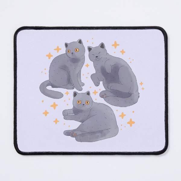 Item preview, British blue cat - Cute british shorthair cats illustration designed and sold by YaraCuteArt.