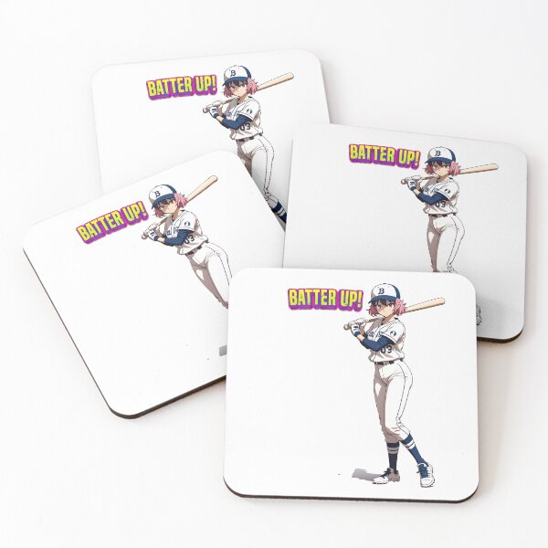 Item preview, anime girl baseball player ready to hit the ball batter up! designed and sold by PrintPlanetGo.