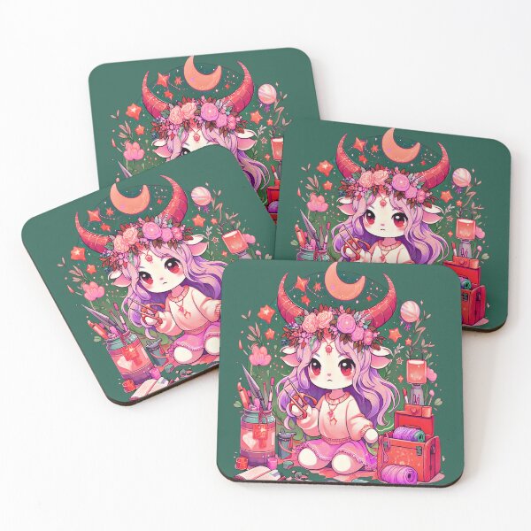 Item preview, Cute Chibi Kawaii Horned Anime Girl designed and sold by Neer arts.