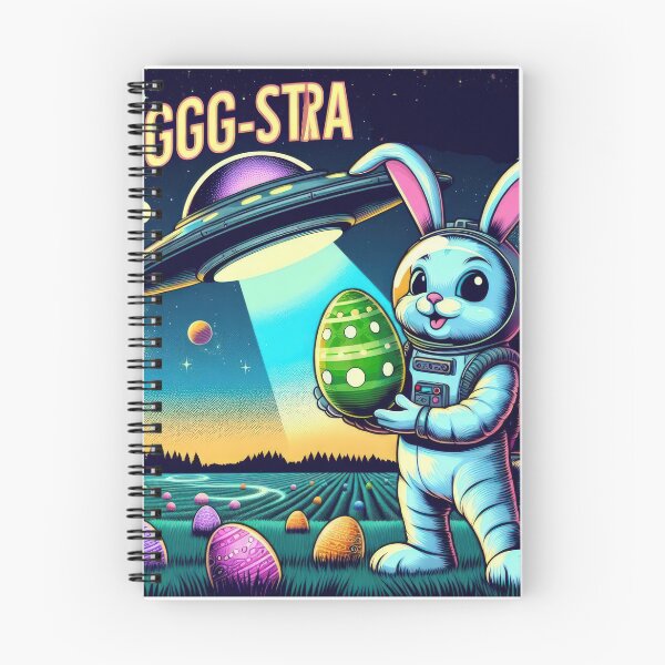 Item preview, UFO rabbit in a spacesuit with an easter egg Easter Funny animals designed and sold by Expressions-Sel.