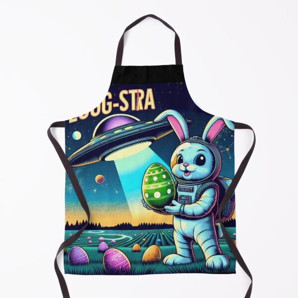 Item preview, UFO rabbit in a spacesuit with an easter egg Easter Funny animals designed and sold by Expressions-Sel.