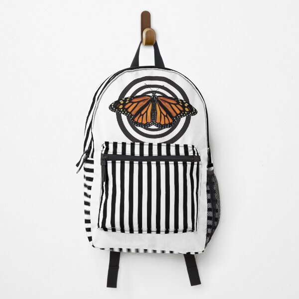 Item preview, Female Monarch Butterfly Black and White Roundel designed and sold by Carleah Unique.