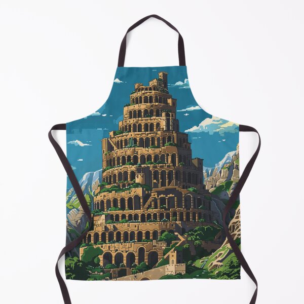 Item preview, Tower Of Babel Pixel Art designed and sold by SaintCurio.
