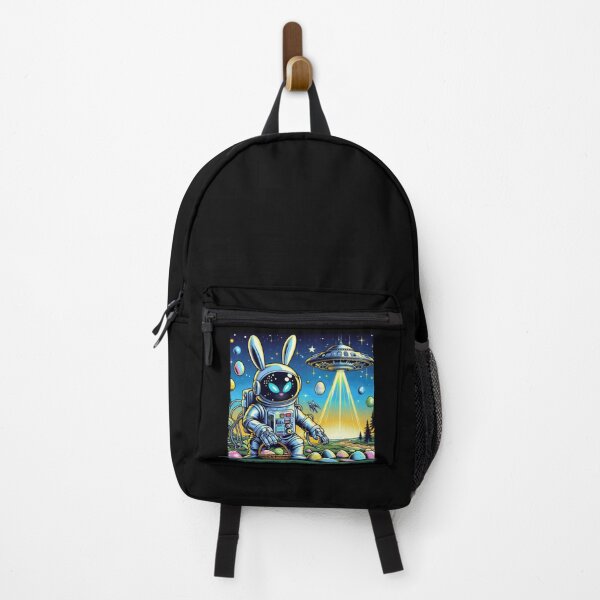 Item preview, UFO rabbit in a spacesuit collects Easter eggs Easter Funny animals designed and sold by Expressions-Sel.