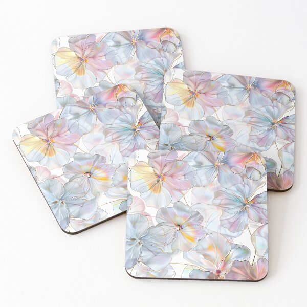 Artikelvorschau, Pastellfarbene Blumen aus Buntglas entworfen und verkauft von dcrc.