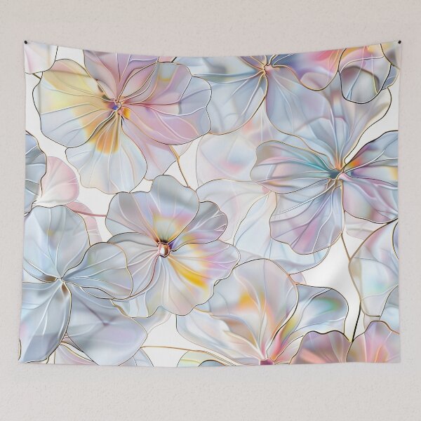 Artikelvorschau, Pastellfarbene Blumen aus Buntglas entworfen und verkauft von dcrc.