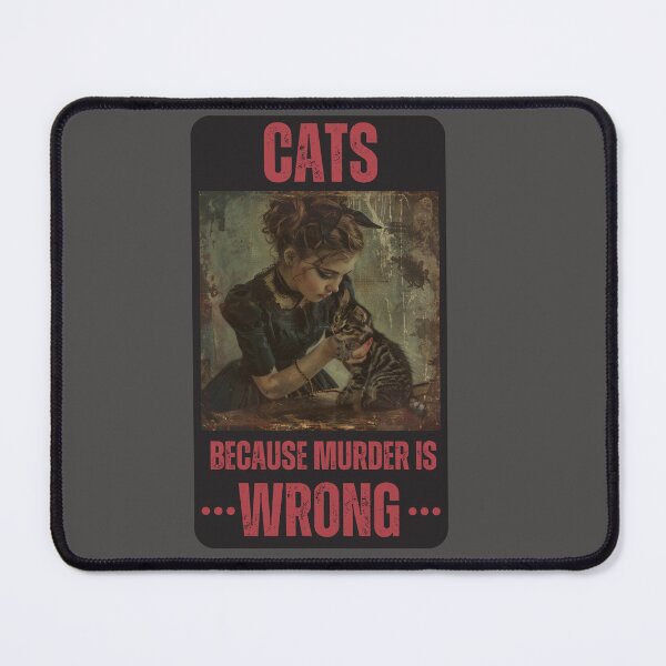 Item preview, Cats, because murder is wrong designed and sold by Beyond Tees.