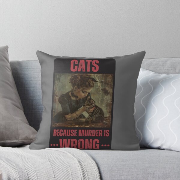 Item preview, Cats, because murder is wrong designed and sold by Beyond Tees.