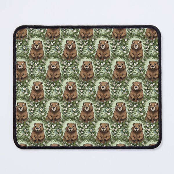 Item preview, Massachusetts Mayflowers and Groundhog Woodchuck Pattern 2 designed and sold by taiche.