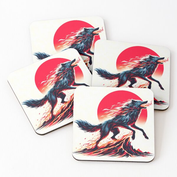Item preview, Lava Fire Wolf, Ai Generated Art  designed and sold by ACC .