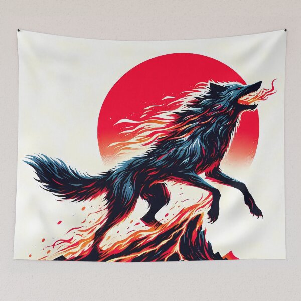 Item preview, Lava Fire Wolf, Ai Generated Art  designed and sold by ACC .