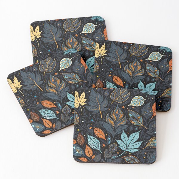 Item preview, colour starry night style leaf pattern designed and sold by optimusprime39.