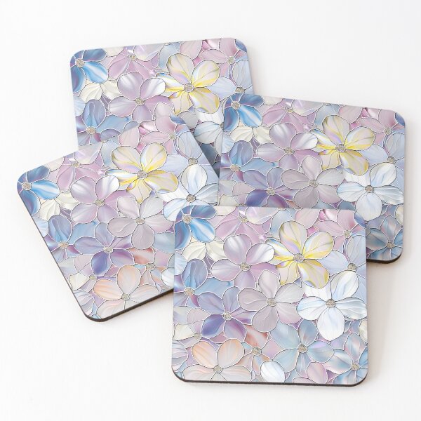 Artikelvorschau, Pastell Blumen aus Buntglas entworfen und verkauft von dcrc.