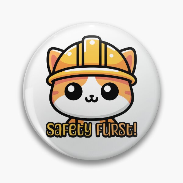 Item preview, Safety Furst! Cute Osha Cat Pun designed and sold by PMCreative.