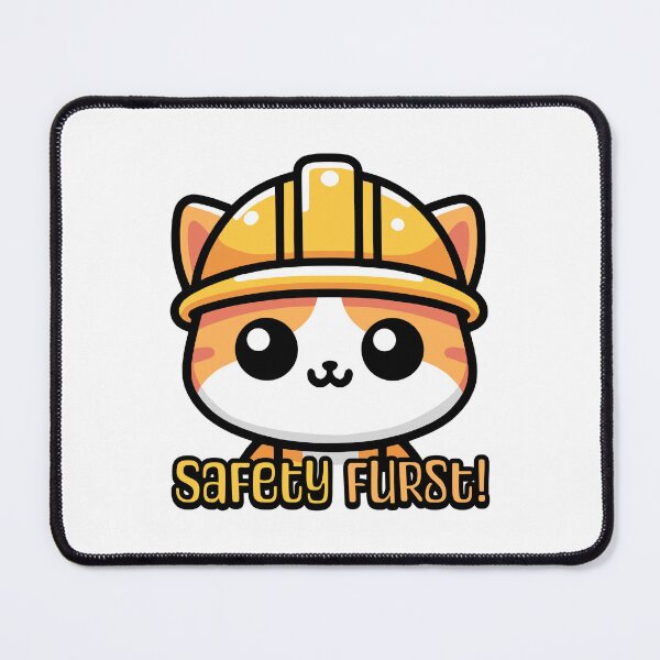 Item preview, Safety Furst! Cute Osha Cat Pun designed and sold by PMCreative.