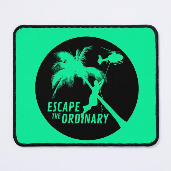 Item preview, Escape The Ordinary - Helicopter Rescue Art Print with Negative Palm Tree designed and sold by Justin Pierce.