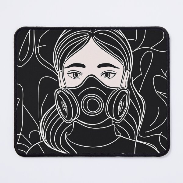 Item preview, Girl in a gas mask designed and sold by blackquack.