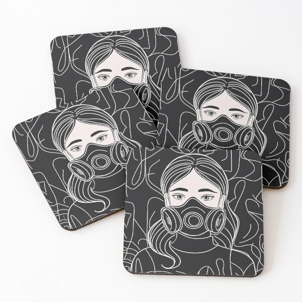 Item preview, Girl in a gas mask designed and sold by blackquack.