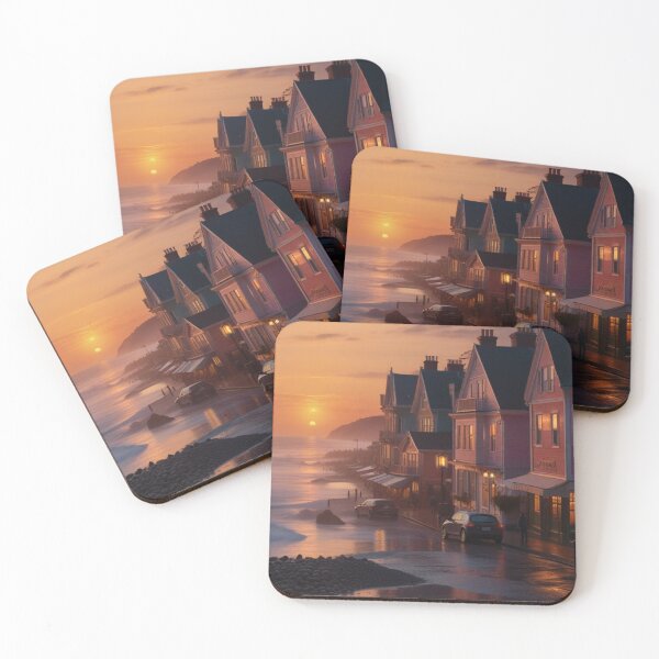 Item preview, An inspiring evening on a seaside street designed and sold by KilianSzmid.