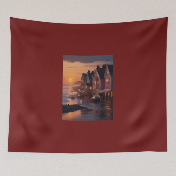 Item preview, An inspiring evening on a seaside street designed and sold by KilianSzmid.