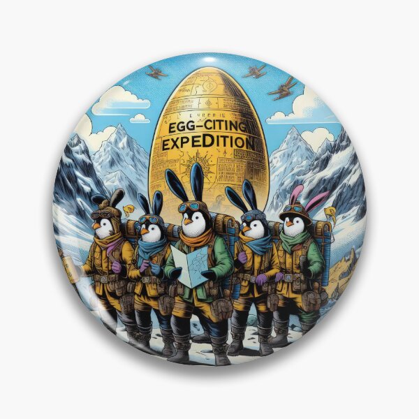 Item preview, penguin expedition for the golden easter egg Easter Funny animals designed and sold by Expressions-Sel.
