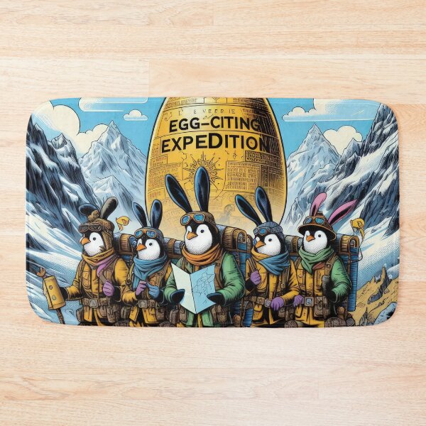 Item preview, penguin expedition for the golden easter egg Easter Funny animals designed and sold by Expressions-Sel.
