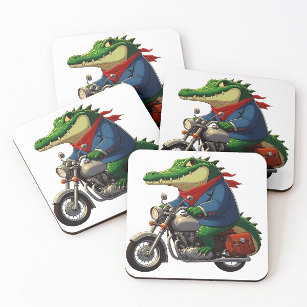 Item preview, Alligator on a motorcycle designed and sold by manbaito.