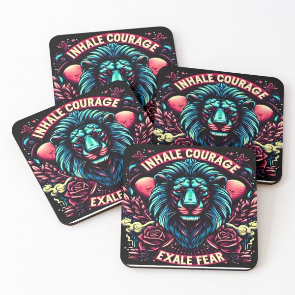 Item preview, "Roar of Resolve: Inhale Courage, Exhale Fear" designed and sold by Lelica011.