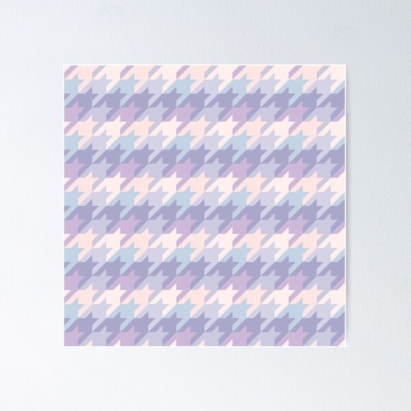 Item preview, Beautiful and Elegant Houndstooth Print Pattern Seamless Design in Pink, Lilac or purple, blue Beige colors designed and sold by RSDigitalPrintDesign.