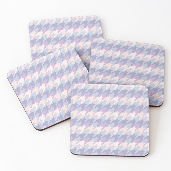 Item preview, Beautiful and Elegant Houndstooth Print Pattern Seamless Design in Pink, Lilac or purple, blue Beige colors designed and sold by RSDigitalPrintDesign.