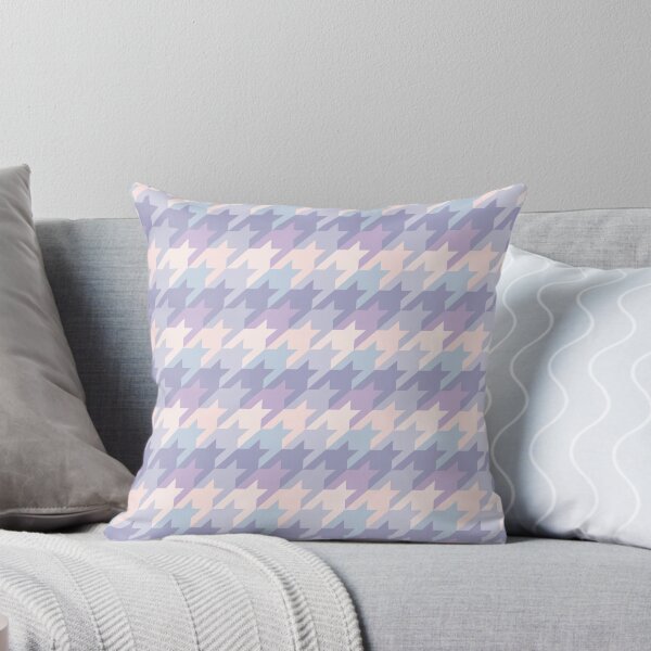Item preview, Beautiful and Elegant Houndstooth Print Pattern Seamless Design in Pink, Lilac or purple, blue Beige colors designed and sold by RSDigitalPrintDesign.