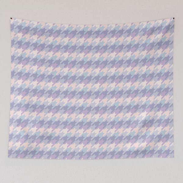 Item preview, Beautiful and Elegant Houndstooth Print Pattern Seamless Design in Pink, Lilac or purple, blue Beige colors designed and sold by RSDigitalPrintDesign.