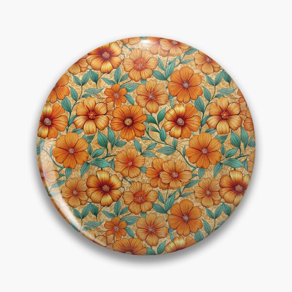 Artikelvorschau, Orangefarbenes Blumenmuster entworfen und verkauft von Lelijo.