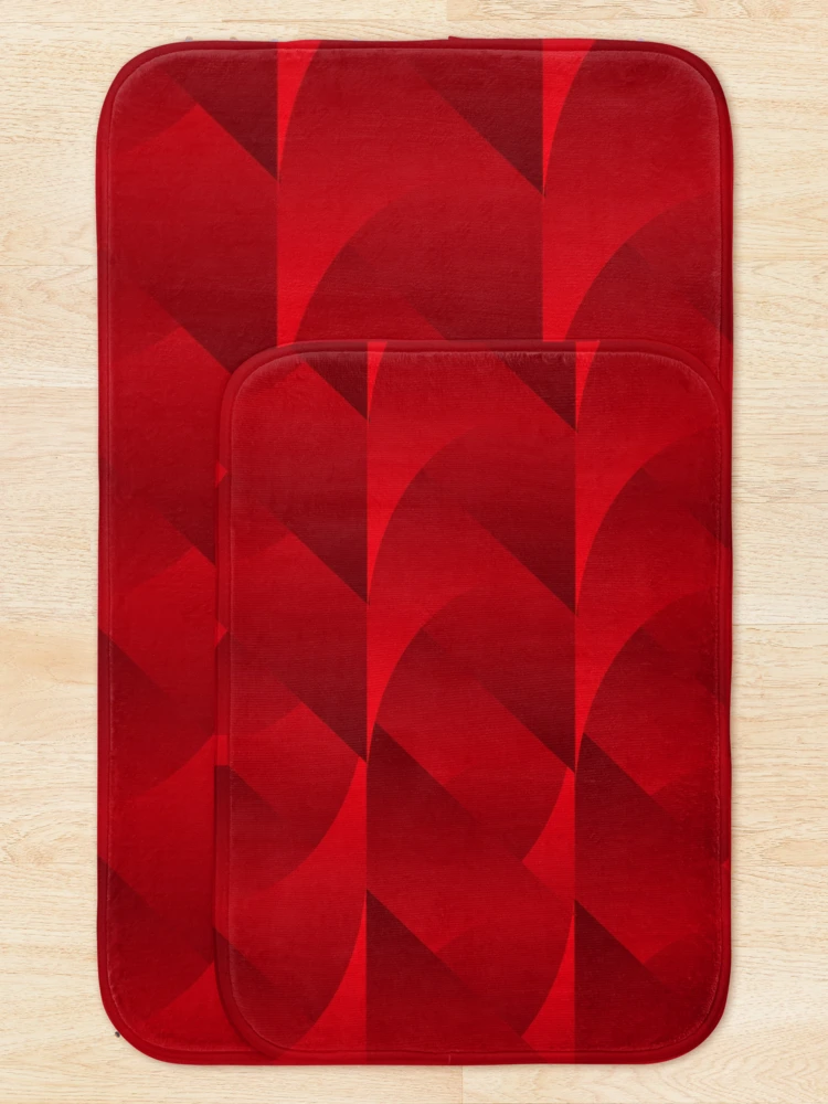 Thumbnail 5 of 6, Bath Mat, Abstract Radiant Red Pattern designed and sold by RGSMOOTHFINGER.