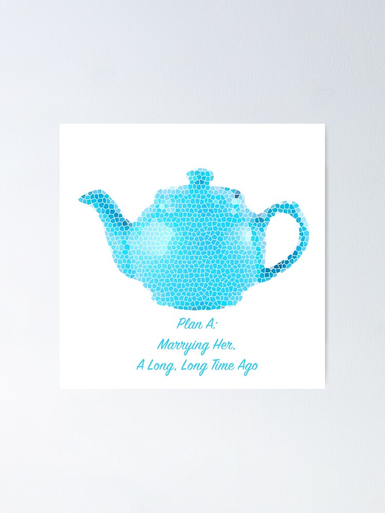 "The Office Jim and Pam Teapot" Poster by kpalamara Redbubble